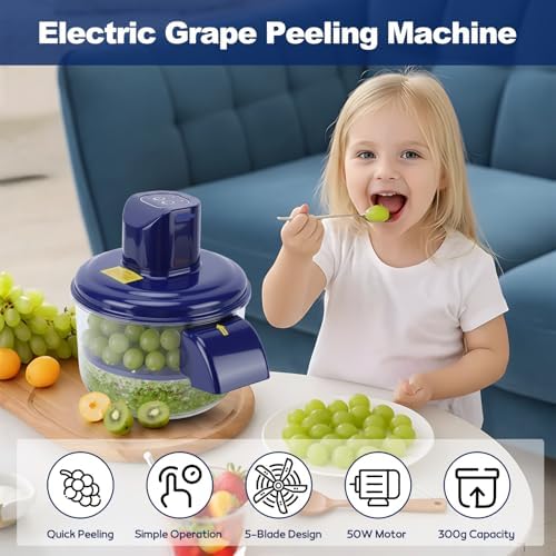 Peeling Machine, Electric Garlic Peeler Machine, Pelador de Frutas Electrico, Cherry Tomato Garlics Peeler Skin Remover Tool, Effortless Peeling for Home Kitchen