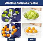 Peeling Machine, Electric Garlic Peeler Machine, Pelador de Frutas Electrico, Cherry Tomato Garlics Peeler Skin Remover Tool, Effortless Peeling for Home Kitchen