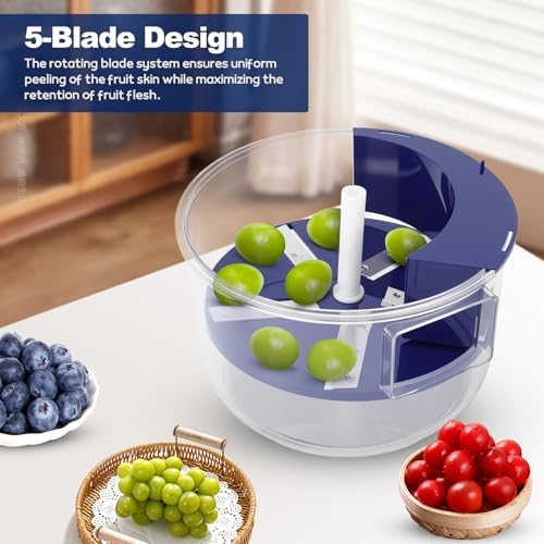Peeling Machine, Electric Garlic Peeler Machine, Pelador de Frutas Electrico, Cherry Tomato Garlics Peeler Skin Remover Tool, Effortless Peeling for Home Kitchen