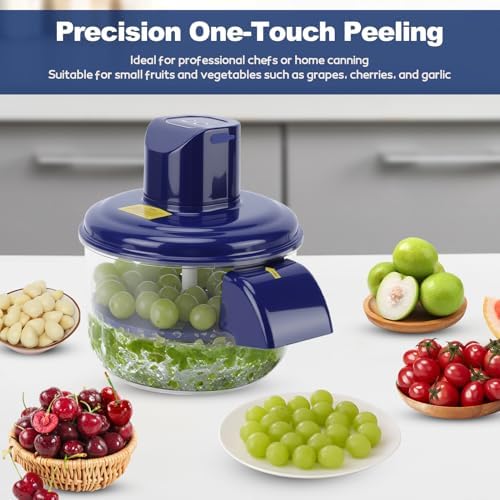Peeling Machine, Electric Garlic Peeler Machine, Pelador de Frutas Electrico, Cherry Tomato Garlics Peeler Skin Remover Tool, Effortless Peeling for Home Kitchen