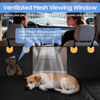 Gugxiom Dog Car Seat Cover for Back Seat, Waterproof Heavy Duty Back Seat Extender for Dogs Hard Bottom, Support 330lbs, 600D Oxford Scratch Dog Hammock for Car, SUV, Truck