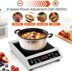 Portable Induction Cooktop, 3500W Countertop Burner, 8 heat settings Heat Settings & Stainless Steel Housing, 24H Appointment Scheduling