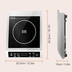 Portable Induction Cooktop, 3500W Countertop Burner, 8 heat settings Heat Settings & Stainless Steel Housing, 24H Appointment Scheduling