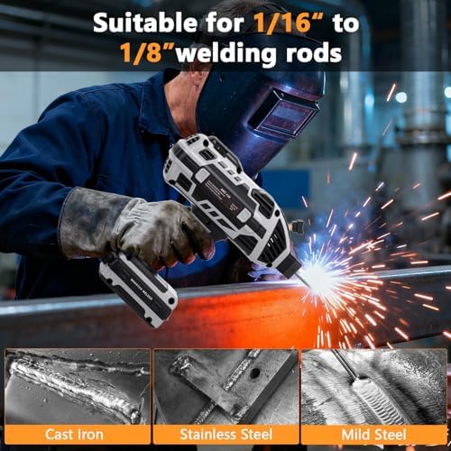 Portable Welding Machine, IGBT Inverter Handheld Welder, Adjustable 20–120A, for 1/16''-1/8'' Welding Rods, Father's Day Gift for Men