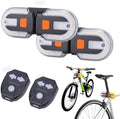Gugxiom Bike Tail Light with Turn Signals, Waterproof Bike Indicators 5 Mode, USB Rechargeable, Remote Control Split Rear Bicycle Lights for Night Riding Safety Warning