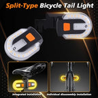 Gugxiom Bike Tail Light with Turn Signals, Waterproof Bike Indicators 5 Mode, USB Rechargeable, Remote Control Split Rear Bicycle Lights for Night Riding Safety Warning