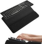 Wrist Rest with Keyboard Stand, Ergonomic Tilted Keyboard Holder, Soft Memory Foam Desk Cushion, for Office Home School Gaming (Black)