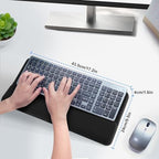 Wrist Rest with Keyboard Stand, Ergonomic Tilted Keyboard Holder, Soft Memory Foam Desk Cushion, for Office Home School Gaming (Black)