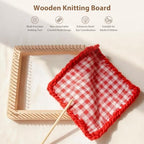 Wooden Knitting, Hand Craft, Square DIY Hand Crafted Looms Knitting Tools, for DIY Weaving Beginner Children Adults (30 * 30cm)