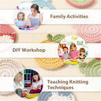 Wooden Knitting, Hand Craft, Square DIY Hand Crafted Looms Knitting Tools, for DIY Weaving Beginner Children Adults (30 * 30cm)