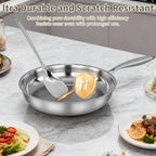 Gugxiom 10.2in Titanium Hammered Pan Pro for Cooking (26cm/10.2in)