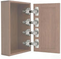 Gugxiom 4 Pack 180 Degree Soft Close Cabinet Hinges, Kitchen Full Overlay Cabinet Hinges for Lazy Susan Corner, Frameless Cabinet Doors, Folding Doors (4)