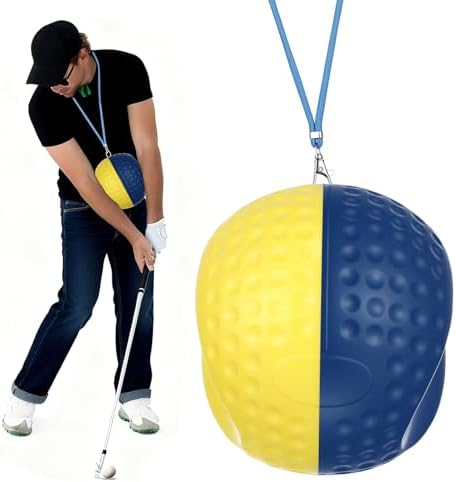 Gugxiom Golf Training Aid Ball, Golf Swing Trainer Ball for Improve Accuracy & Swing Stability, Dual-Color Golf Connection Training Aid Between Arms