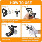 Spray Tips for Airless Sprayer, Airless Sprayer Tips, 8pcs Reversible Spray Tips with 2 Holders, Airless Paint Spray Guns Nozzles Set, 109, 211, 315, 417, 515, 517,623