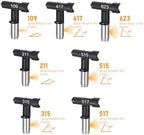 Spray Tips for Airless Sprayer, Airless Sprayer Tips, 8pcs Reversible Spray Tips with 2 Holders, Airless Paint Spray Guns Nozzles Set, 109, 211, 315, 417, 515, 517,623