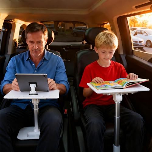 Gugxiom Car Seat Tray Table for Adults/Kids, 13x9.8x21.7in