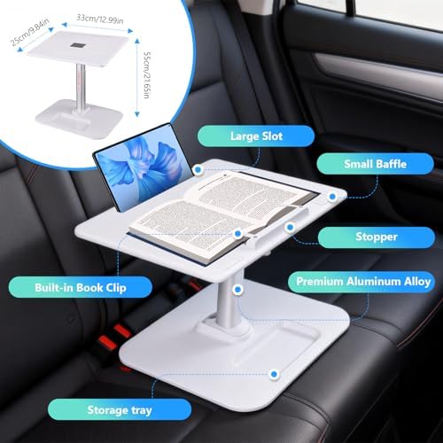 Gugxiom Car Seat Tray Table for Adults/Kids, 13x9.8x21.7in