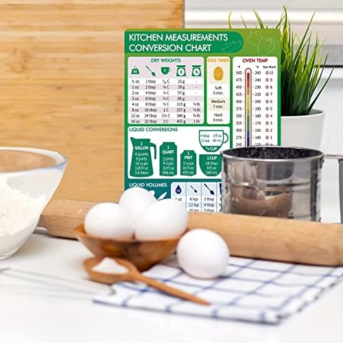 Kitchen Conversion Chart Magnet, Measurements Conversion Chart, Baking Supplies Baking Accessories Cooking Gadgets, Baking Kitchen Cooking Gifts for Women（Green）