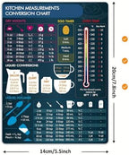 Kitchen Conversion Chart Magnet, Measurements Conversion Chart, Baking Supplies Baking Accessories Cooking Gadgets, Baking Kitchen Cooking Gifts for Women（Green）