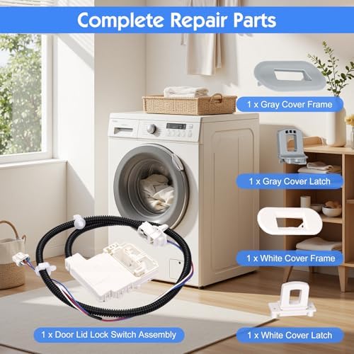 2026 Upgraded WH08X32697 Washer Lid Lock Switch, for GE HotPoint Washing Machine, Replaces for WH08X31577 WH01X27954 WH01X24114 PD00087323, for EG 290D1580P001 290D1580P002 290D1580P003 290D1580P004