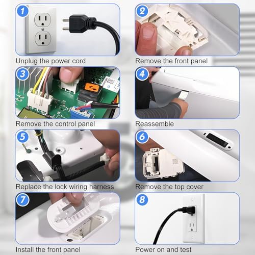 2026 Upgraded WH08X32697 Washer Lid Lock Switch, for GE HotPoint Washing Machine, Replaces for WH08X31577 WH01X27954 WH01X24114 PD00087323, for EG 290D1580P001 290D1580P002 290D1580P003 290D1580P004