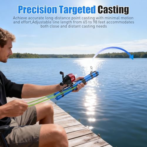 2026 Upgraded Fishing Catapult Rod, Fishing Slingshot, Compact Telescopic Catapult Fishings Rod, Ergonomic Handle