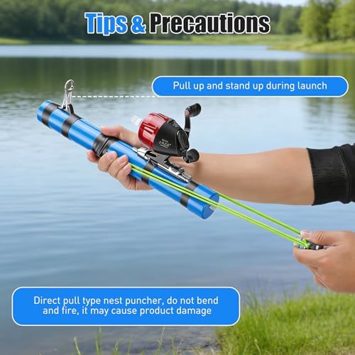 2026 Upgraded Fishing Catapult Rod, Fishing Slingshot, Compact Telescopic Catapult Fishings Rod, Ergonomic Handle