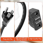9001150010 Break-Away Magnet Power Cord for Electric Fryers, for Masterbuilt 8L/10L ETF3 Model Electric Fryers, 34in/86cm cord length