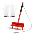 15.7in Chain Link Fabric Fence Stretcher, Chain Link Fence Fabric Hanging Tool, with Anti Slip Handle & Cable Hook & Under-Rail Bracket