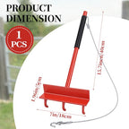 15.7in Chain Link Fabric Fence Stretcher, Chain Link Fence Fabric Hanging Tool, with Anti Slip Handle & Cable Hook & Under-Rail Bracket