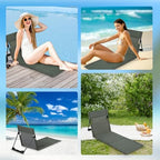 Gugxiom 2 Pcs Extended Foldable Pool Chairs, Portable Outdoor Chair for Poolside, Beach Chairs for Beach Poolside Camping Picnic Lawn Accessories (2, Green)