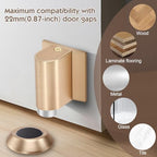 Gugxiom Magnetic Door Stopper, Adjustable Door Stop, Heavy Duty No Drill Invisible Design, Magnetic Door Holder to Keep Door Open, for Door Gaps up to 22mm in Height (1, Gold)