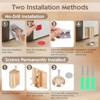 Gugxiom Magnetic Door Stopper, Adjustable Door Stop, Heavy Duty No Drill Invisible Design, Magnetic Door Holder to Keep Door Open, for Door Gaps up to 22mm in Height (1, Gold)
