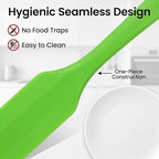 3Pcs Silicone Jar Spatula Set – Long Handle Heat Resistant Kitchen Spatulas, Non-Stick Jam & Cream Spreader, Food Grade Batter Scraper for Baking, Cake Icing & Jar Scraping (Red, Blue, Green)
