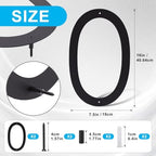 16" Large Modern House Numbers, Black Metal House Numbers for Outside, Outdoor Floating House Numbers (2)