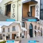 16" Large Modern House Numbers, Black Metal House Numbers for Outside, Outdoor Floating House Numbers (2)
