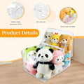 Gugxiom Soft Toy Storage Bag, PVC Clear Teddy Storage Chair Cover, Waterproof Stuffed Animal Organiser for Children's Bedrooms, Playrooms and Nurseries (Large, L)