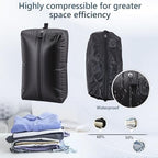 2 Pack Vacuum Bags for Travel with Pump, Reusable Waterproof Acuums Compression Bags with USB-C Charging, Vacuum Seal Bag for Clothing Travel (2)
