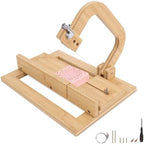 Wooden Soap Cutter, Adjustable Soap Cutters, Soap Making Tools, for Handmade Soap Making/Candles Trimming, with 10 Replacement Wires (Bamboo Wood Color)