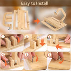 Wooden Soap Cutter, Adjustable Soap Cutters, Soap Making Tools, for Handmade Soap Making/Candles Trimming, with 10 Replacement Wires (Bamboo Wood Color)