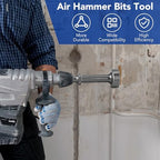 Air Hammer Bits Tool, 10 * 3cm/4 * 1.18in Smoothing Air Hammer Bit Impact Tool Chisel Drill Attachment, for 150 190 250 Type Pneumatic Hammers