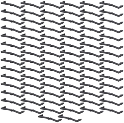 Gugxiom 100PCS Pegboard Hook Locks, Pegboard Clips, ABS Peg Board Clip Retainers Display Organizer Fit 1/4 Inch and 1/8 Inch Pegboards