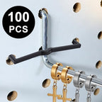 Gugxiom 100PCS Pegboard Hook Locks, Pegboard Clips, ABS Peg Board Clip Retainers Display Organizer Fit 1/4 Inch and 1/8 Inch Pegboards