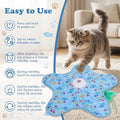Gugxiom Interactive Hide and Seek Cat Toy for Indoor, Automatic Cat Hunting Toy with Moving Feather and Chirping, USB Rechargeable, for Kitten Adult Cats