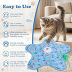 Gugxiom Interactive Hide and Seek Cat Toy for Indoor, Automatic Cat Hunting Toy with Moving Feather and Chirping, USB Rechargeable, for Kitten Adult Cats