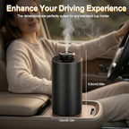 Waterless Essential Oil Diffuser for Home, Battery Operated Car Diffuser, 2 Fluid & 3 Levels & Color Lights, for Home Car Office (Black)