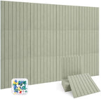 Gugxiom Large Cork Board for Wall, 48" X 36" Bulletin Board, 12 Packs Felt Pin Board for Wall with Self Adhesive, with 30 Pushpins, for Office Home School Classroom Decor (Grass Green)