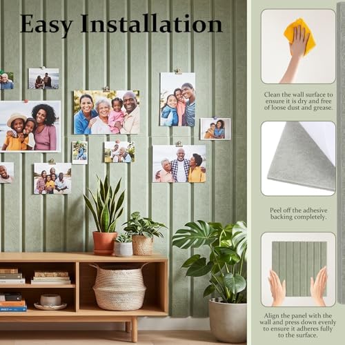 Gugxiom Large Cork Board for Wall, 48" X 36" Bulletin Board, 12 Packs Felt Pin Board for Wall with Self Adhesive, with 30 Pushpins, for Office Home School Classroom Decor (Grass Green)