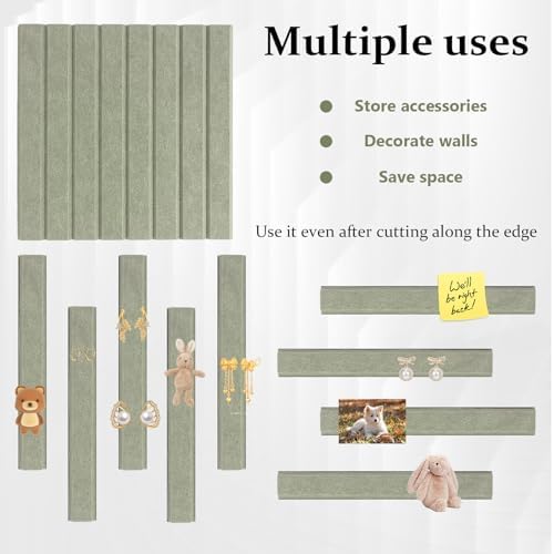Gugxiom Large Cork Board for Wall, 48" X 36" Bulletin Board, 12 Packs Felt Pin Board for Wall with Self Adhesive, with 30 Pushpins, for Office Home School Classroom Decor (Grass Green)