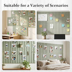 Gugxiom Large Cork Board for Wall, 48" X 36" Bulletin Board, 12 Packs Felt Pin Board for Wall with Self Adhesive, with 30 Pushpins, for Office Home School Classroom Decor (Grass Green)